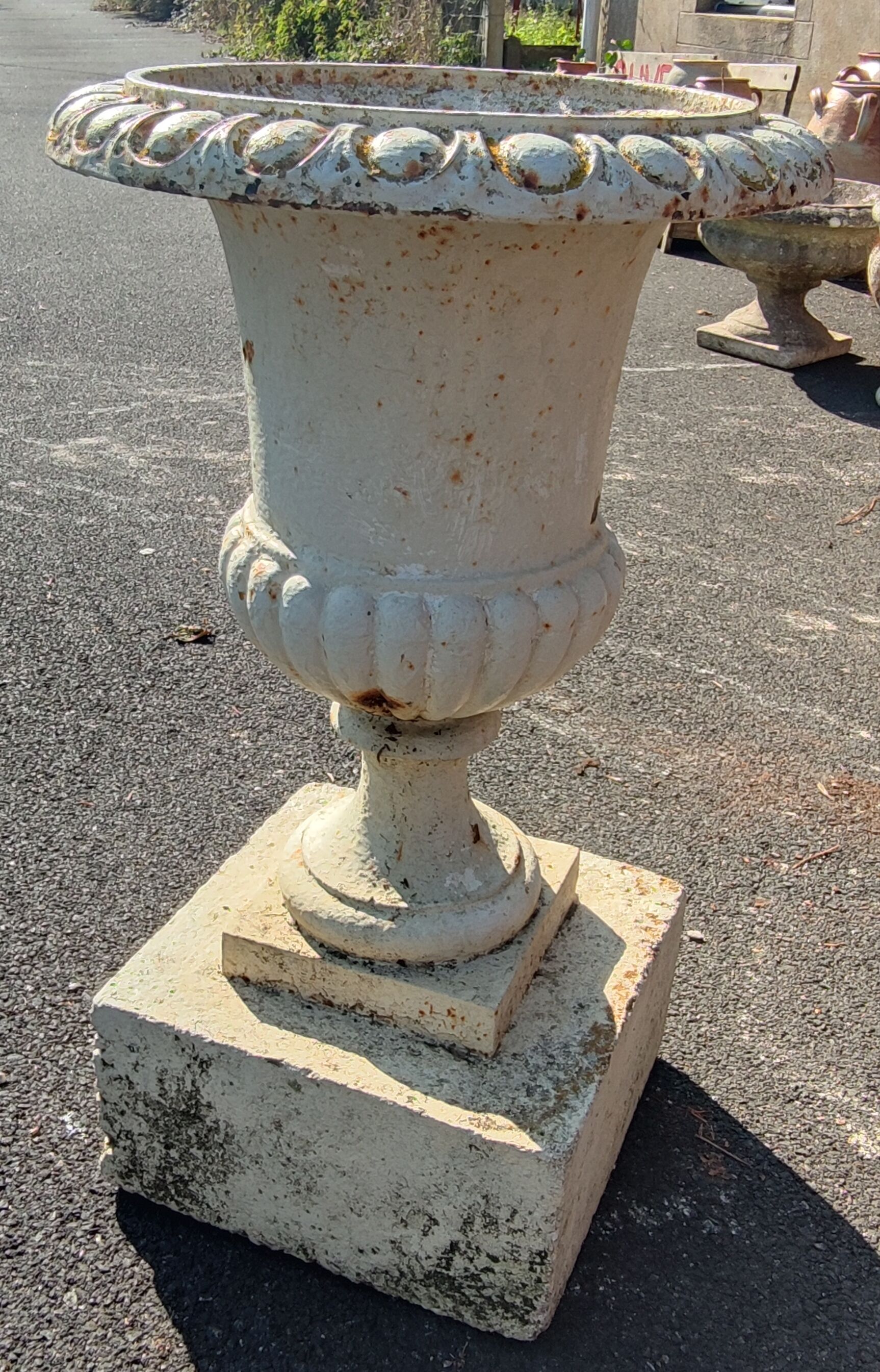 Pair of ancient medici cast iron