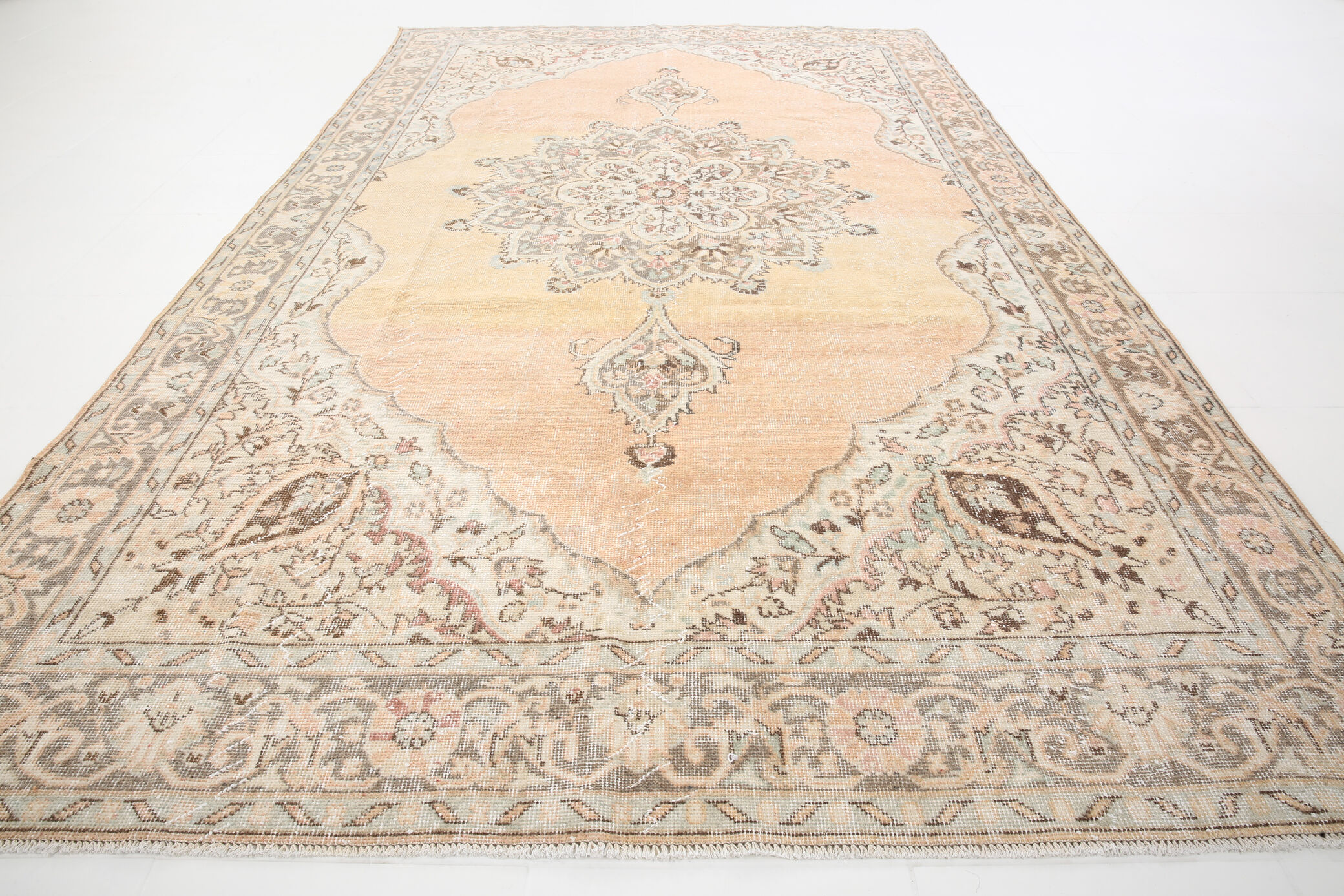 7x11 classic turkish vintage rug, vintage carpet rug 331x205cm