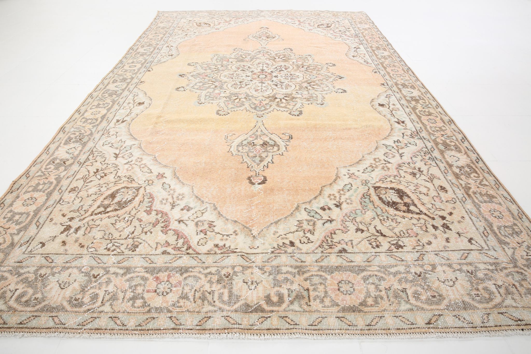 7x11 classic turkish vintage rug, vintage carpet rug 331x205cm