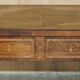 William & Mary antique marquetry drawer desk in Seaweed style.
