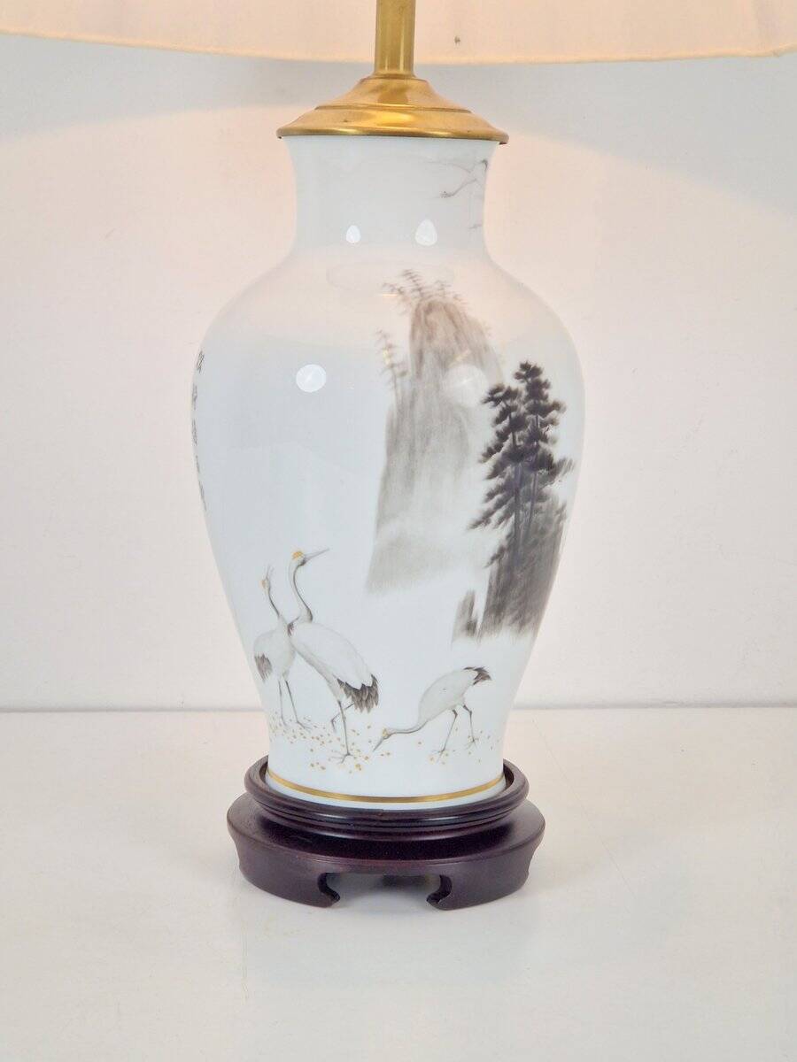 Japanese Table Lamp by Haruo Momoki for Franklin Porcelain, 1980s