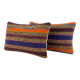 Set of 2 vintage kilim cushion covers 41x61 cm