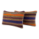 Set of 2 vintage kilim cushion covers 41x61 cm