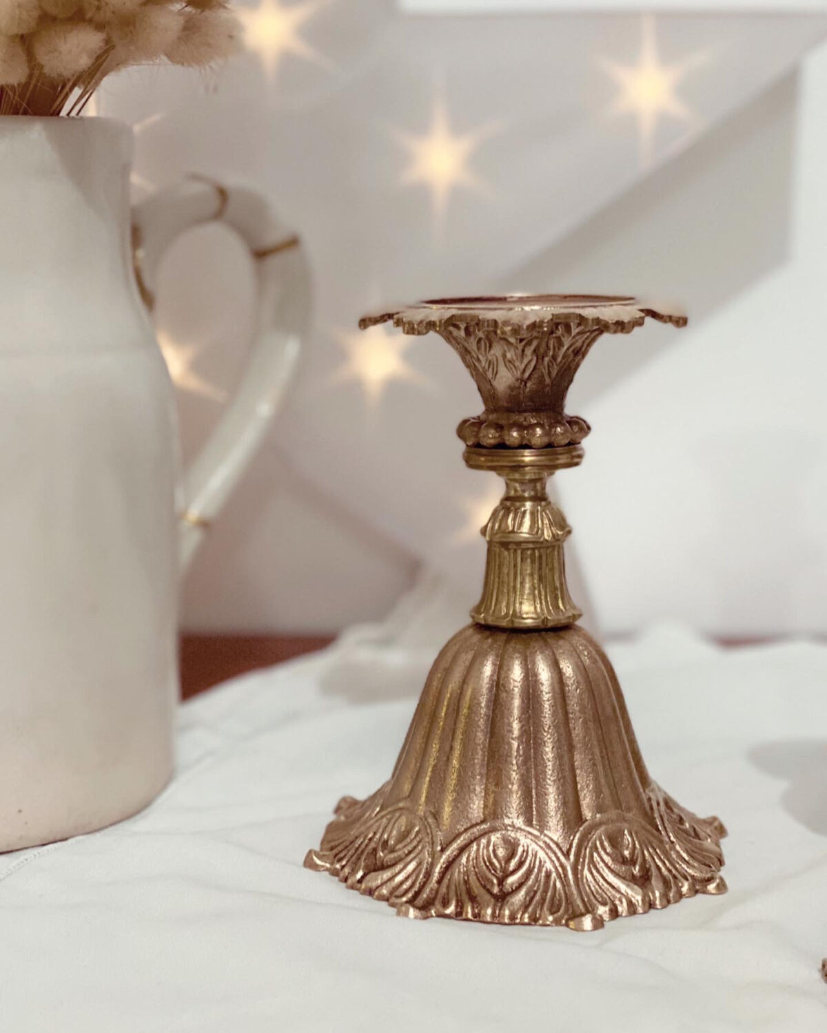 Lots of brass candle holders