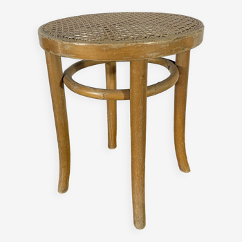 Tabouret vintage canné