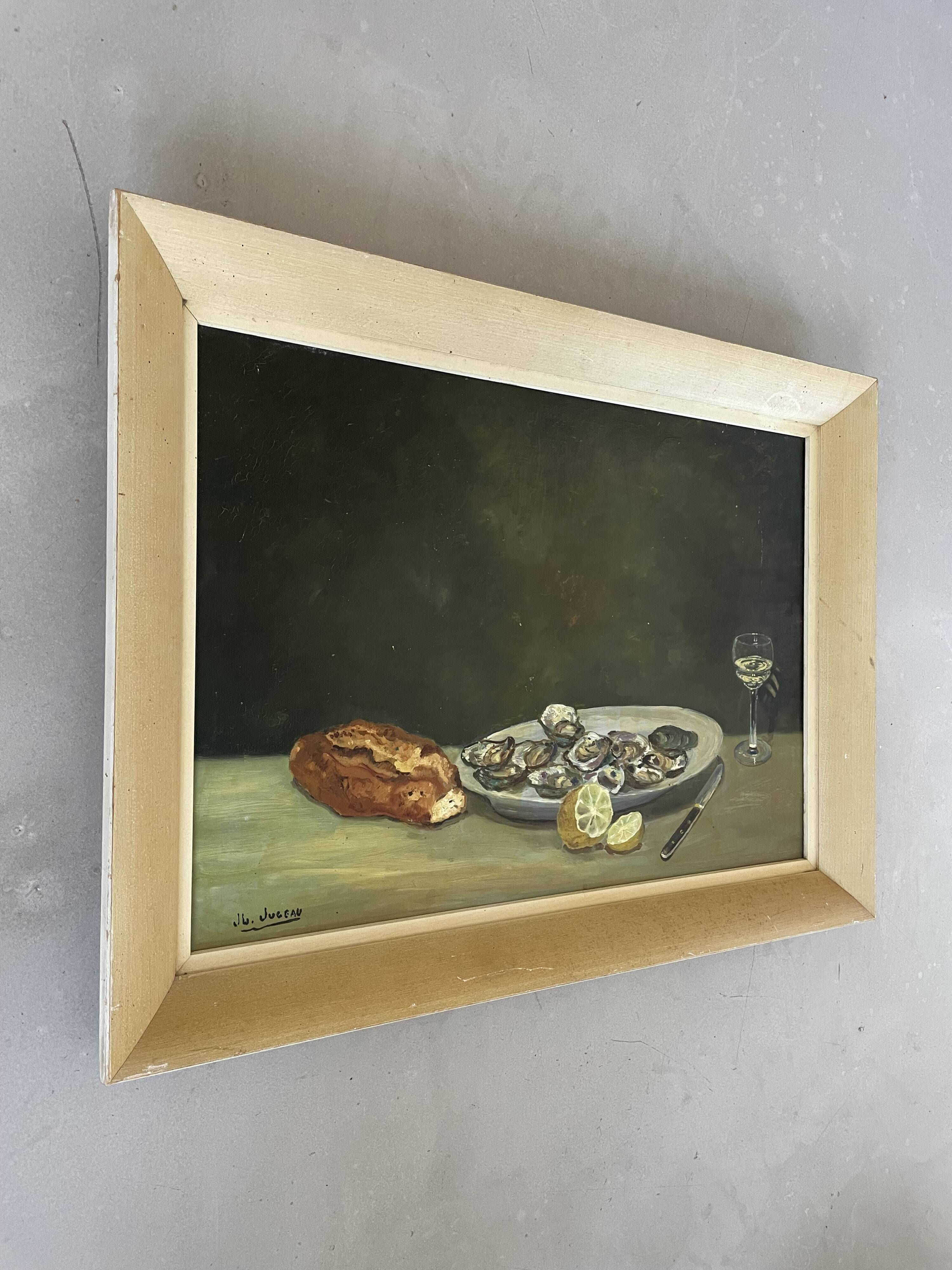 Still life, oil on panel signed