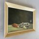 Nature morte, huile sur panneau signée
