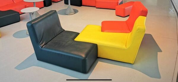 Canapé original en cuir, Canapé Confluence de Ligne Roset