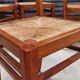 Lot de 6 chaises bois paille 1950