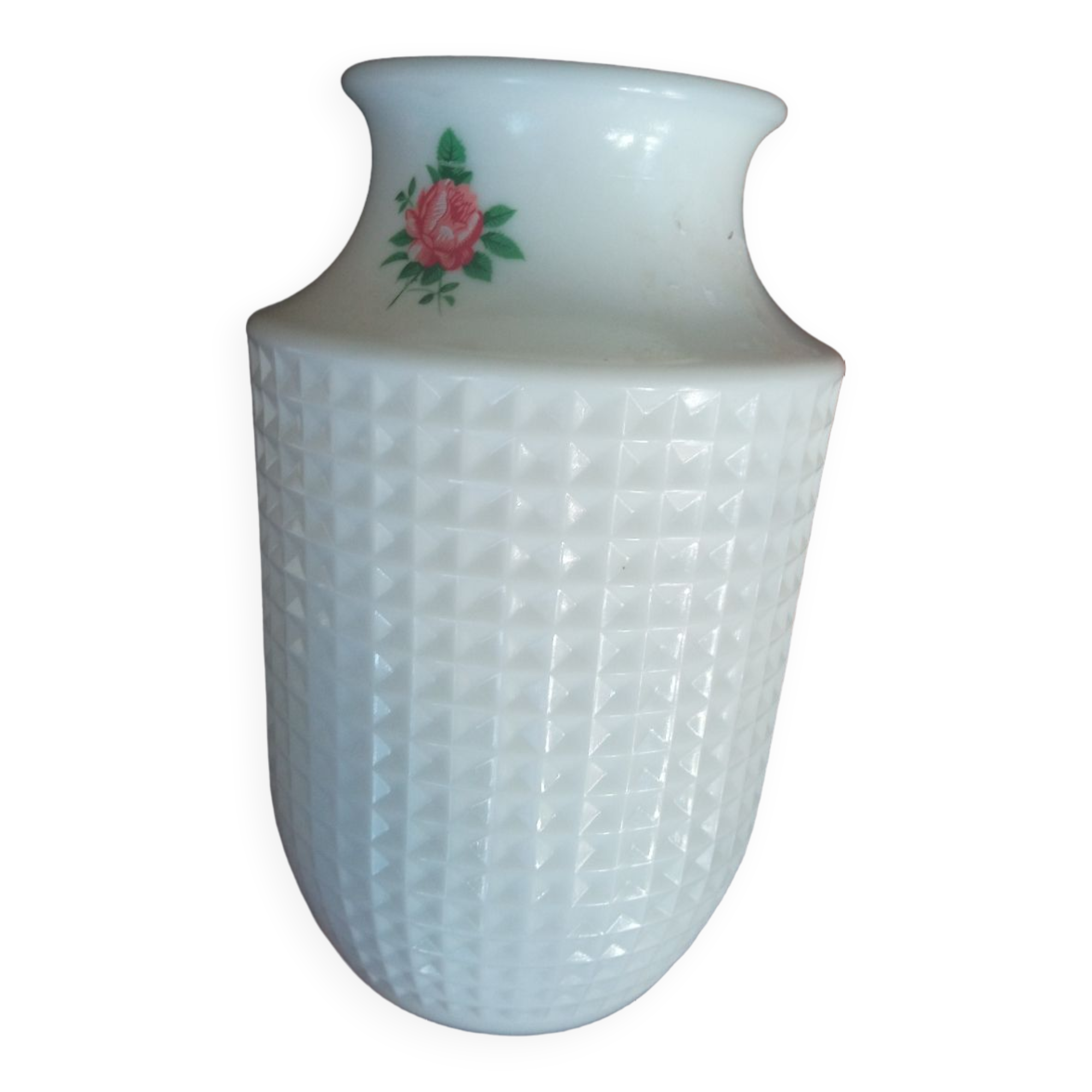 Vase en opaline motif floral