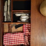 Sleek vintage Scandinavian sideboard with long handles