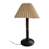 1950s turned wooden lamp
