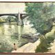 Oil on panel, Fisherman on the Marne, M. Tassart. 1955