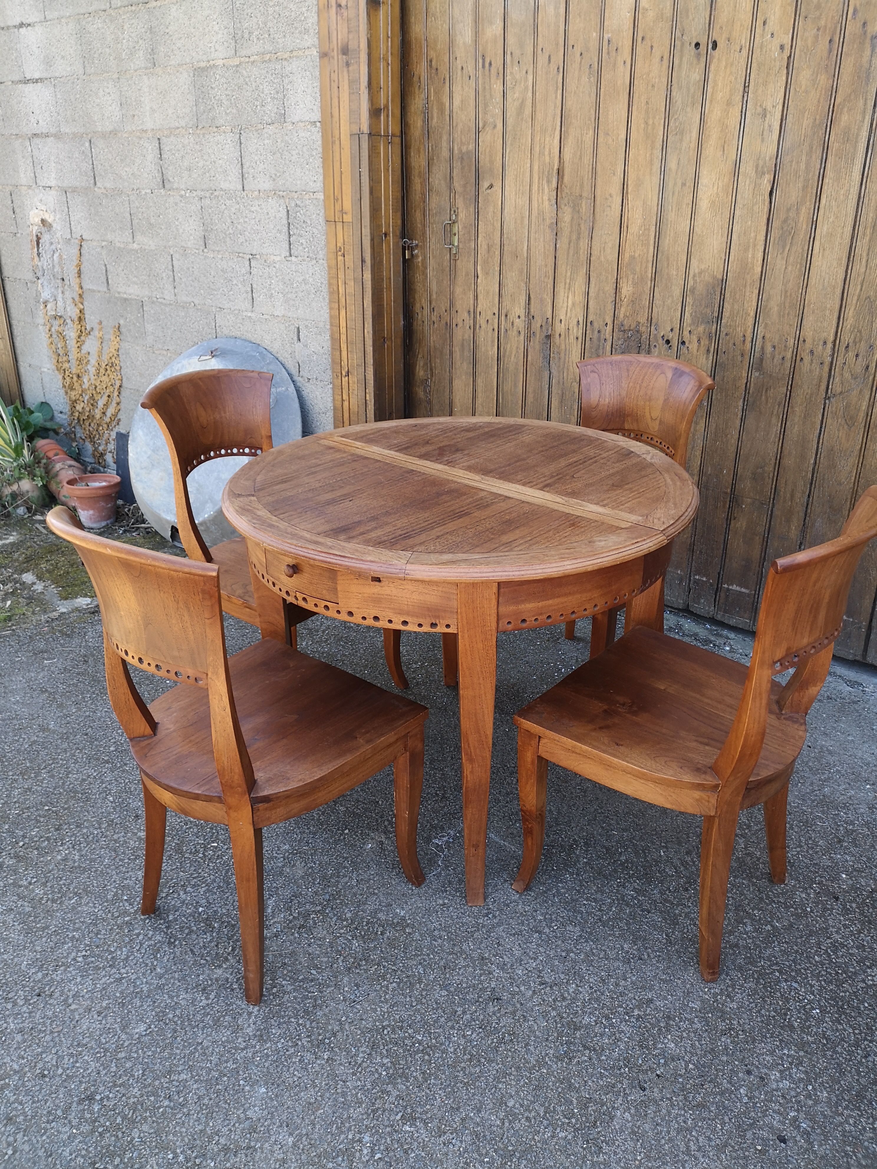 Teak dining table