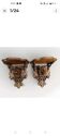 2 magnificent consoles/shelves in carved wood "FROM THE BLACK FOREST"
