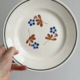 vintage flower plates set of 2