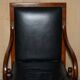 Captain's armchair in leather and cherry wood Grange Paris