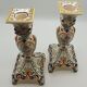 Pair of candlesticks in faience