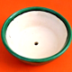 Céramique vernissée cache-pot vert années 1950