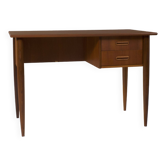 Bureau scandinave en teck, 2 tiroirs