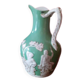 Green ceramic jug