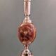 Large marble and chrome metal table lamp base from the 70s