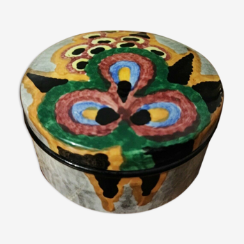 Boîte en céramique décor peint