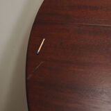 Round mahogany table, Danish design, 1970s, production: Denmark