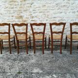Set of 15 straw chairs