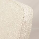 Fauteuil Bouclè de J. Chierowski, 1960 Pologne, Fauteuil en bois Design scandinave