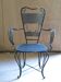 Black lacquered 1900 style wrought iron armchair