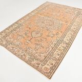 7x9 Vintage Salmon Orange & Beige Living Room Persian Vintage Rug,168x257cm