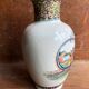 Old Chinese vase white ceramic decor scene vintage characters