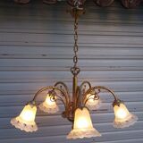 Bronze chandelier of Art Nouveau inspiration
