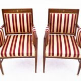 A pair of antique armchairs from the late 19th century, France. After renovation.
