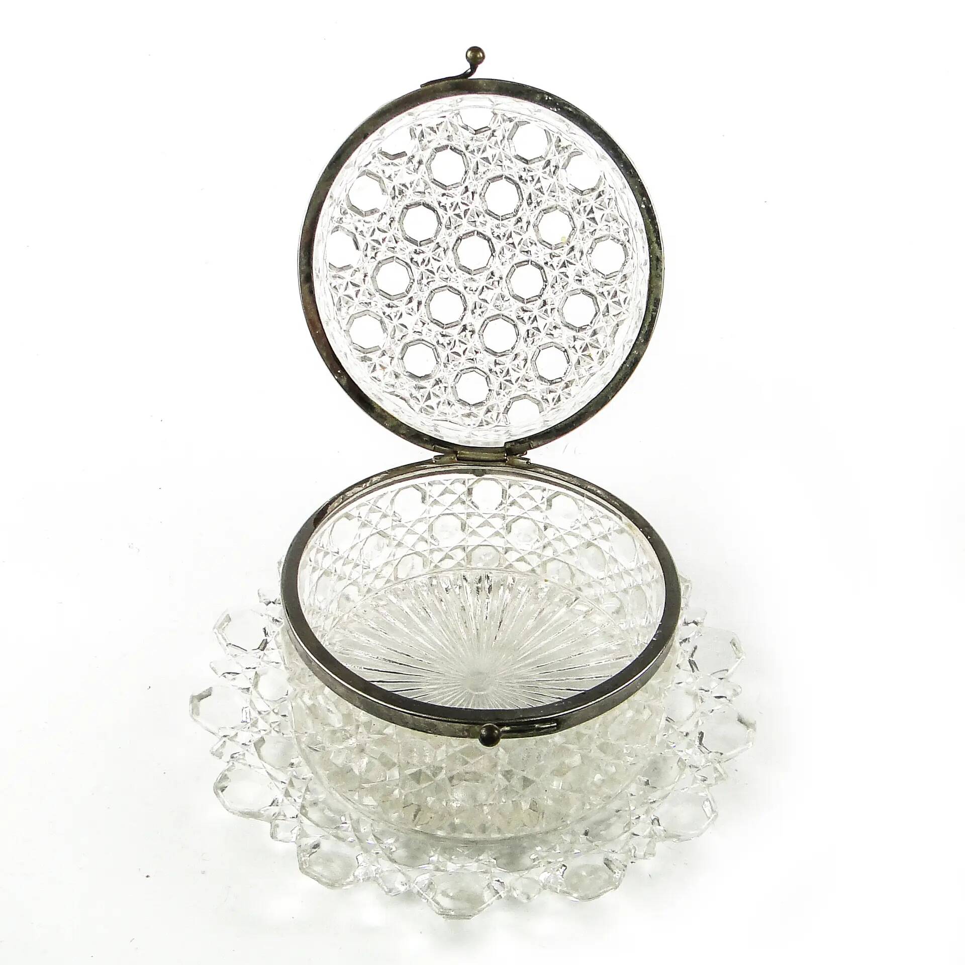 Art Deco bonbonniere, glass, HSG Ząbkowice, Poland, 1930s