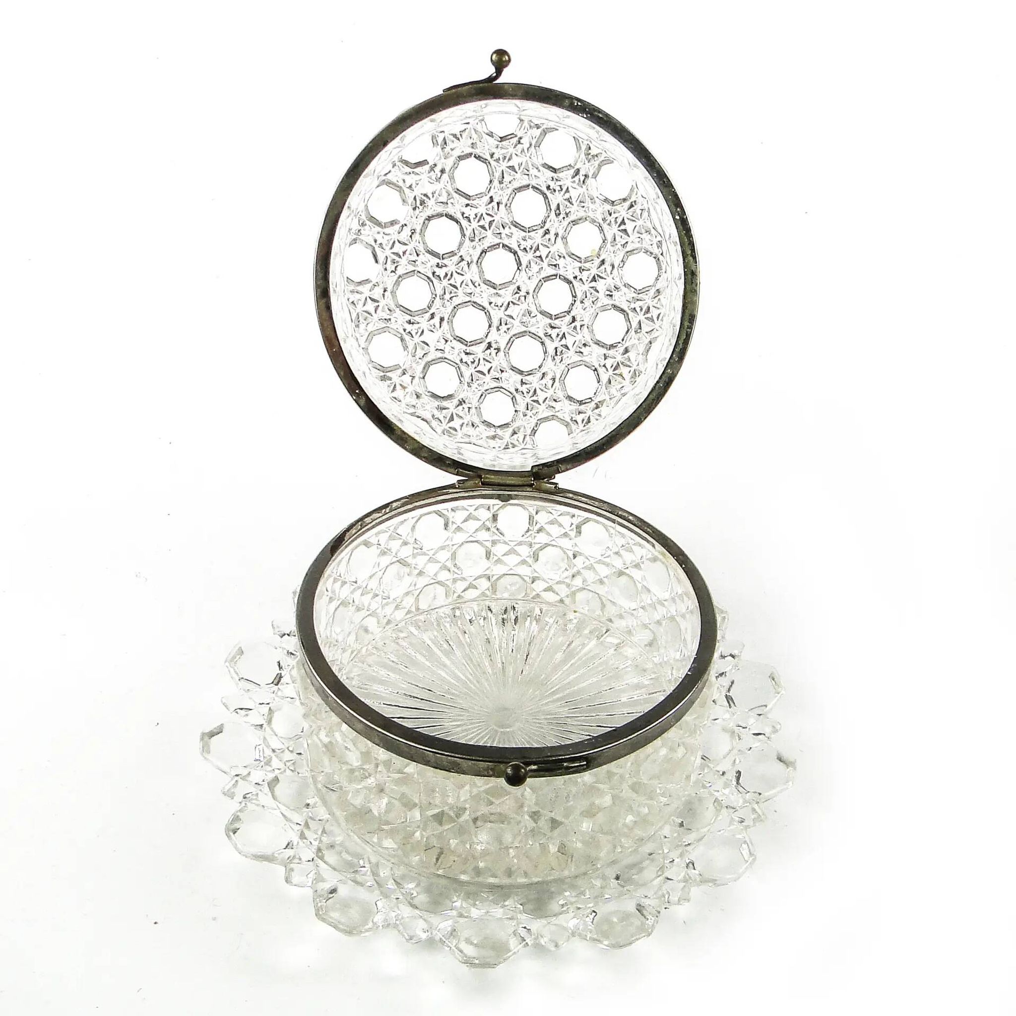 Art Deco bonbonniere, glass, HSG Ząbkowice, Poland, 1930s