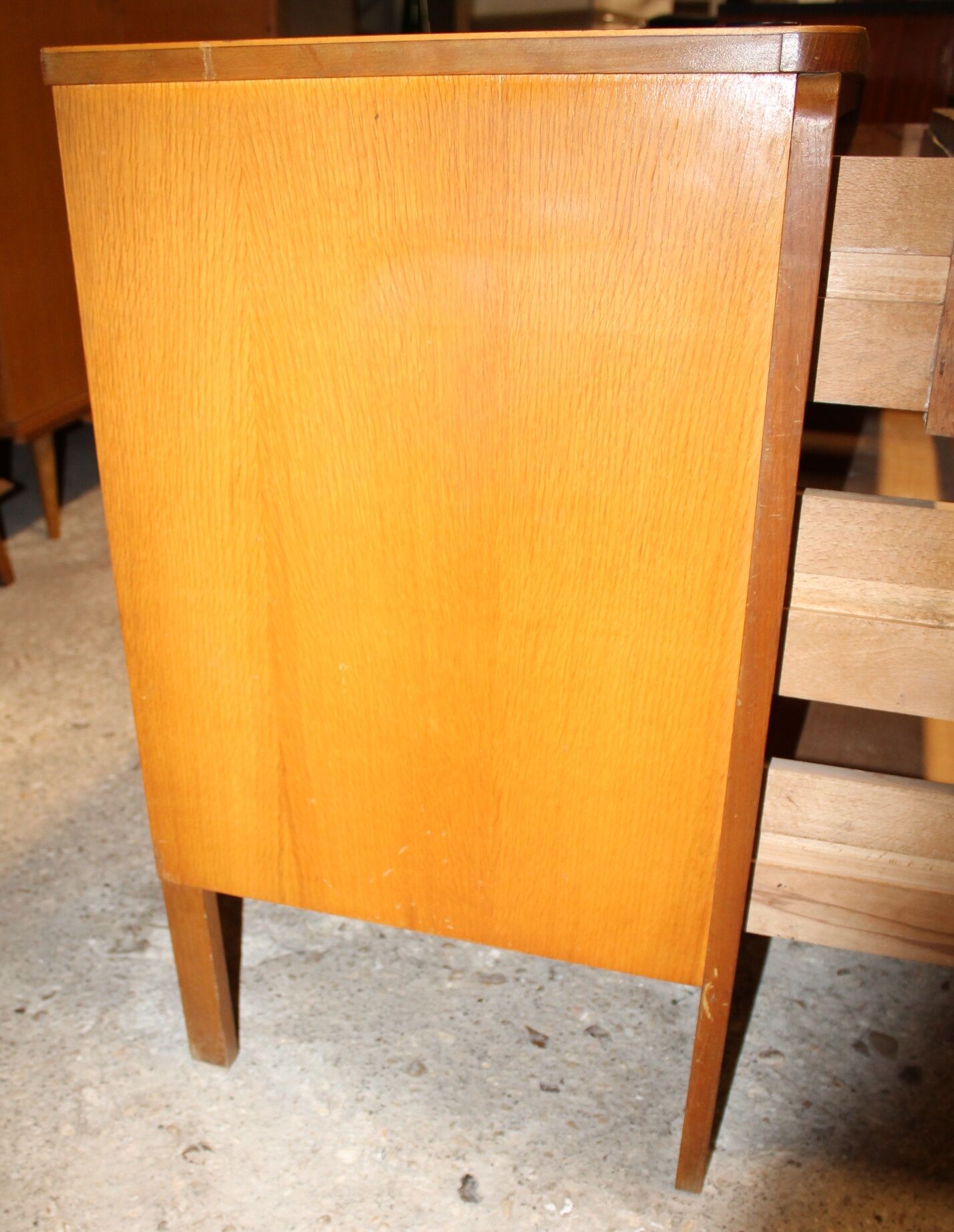 Vintage wicker chest of drawers