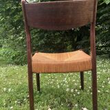 6 wooden and straw chairs, Scandinavian design Cees Braakman for Pastoe, 1960