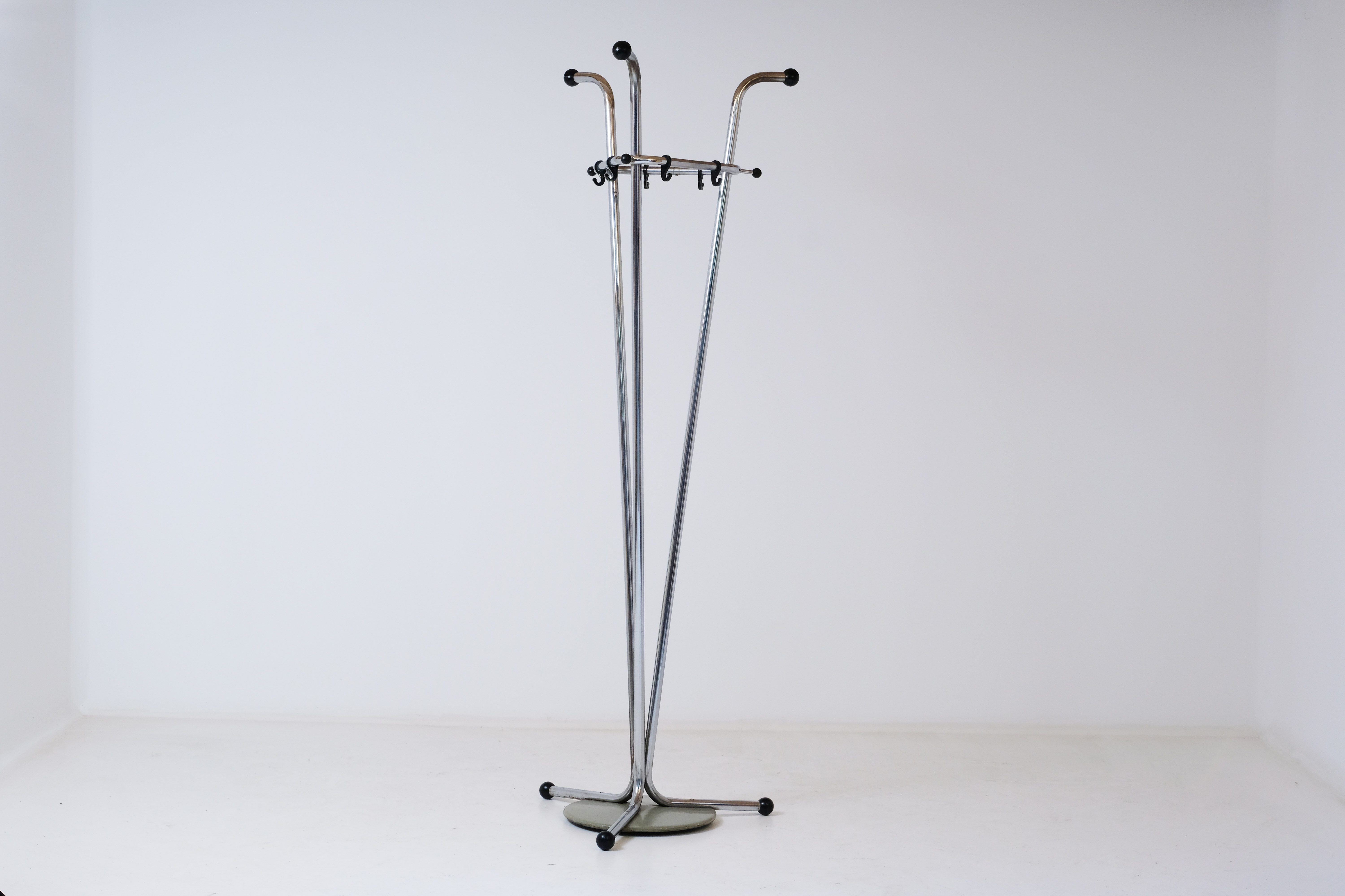 40s chrome tube coat holder