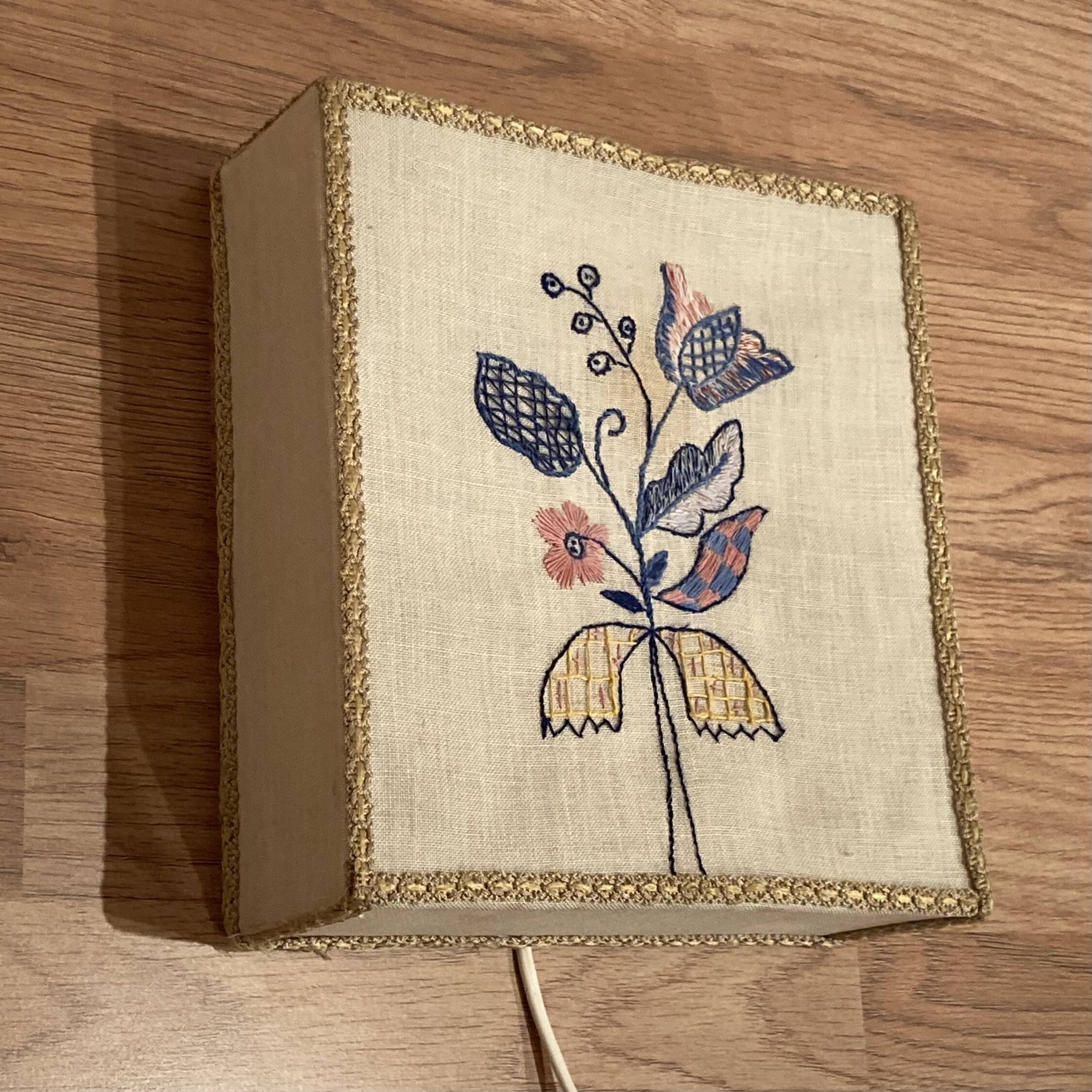 Applique embroidery, Scandinavian design, 1950s