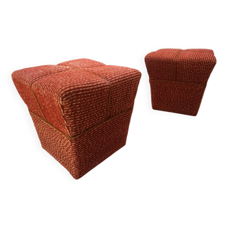 Ensemble de 2 tabourets Halabala pour UP Zavody, 1930