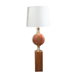 Barbier floor lamp in red travertine
