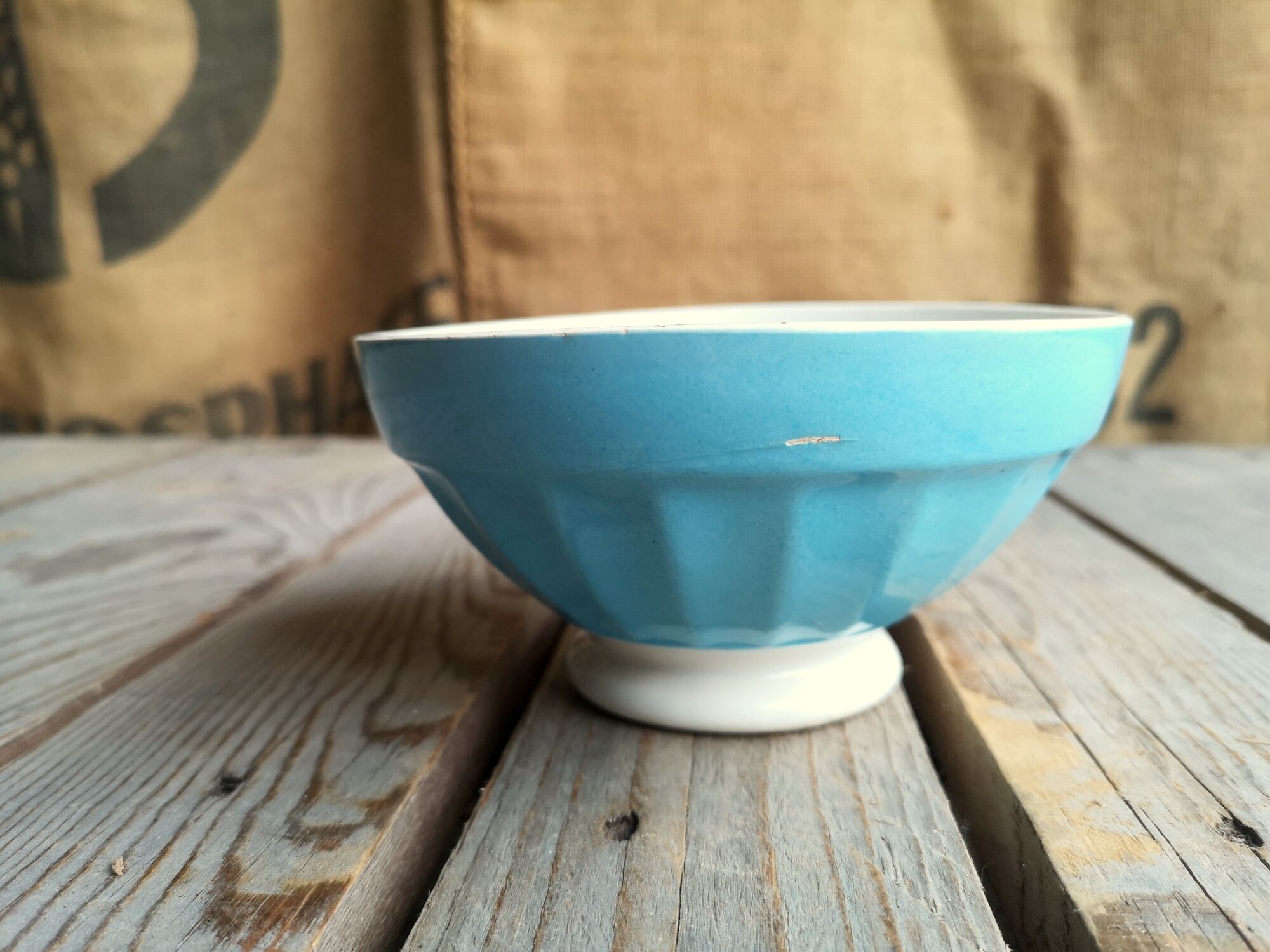 Old Bowl Digoin Sarreguemines Blue
