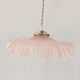 Vintage flake suspension in pale pink transparent glass
