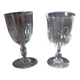 2 crystal glasses