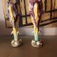 Pair of art nouveau slip vases, soliflore, iris