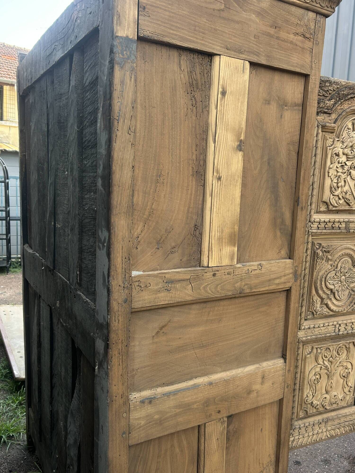 Louis XIV Style wardrobe, two doors, in oak