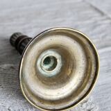 Large antique brass candlestick - Patina