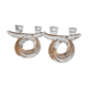 Pair of vintage Art Vannes crystal candlesticks – seventies design